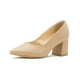 thumbnail image 5 of Zapatilla Cerrada Tacon Ancho Oficina Formal Color Beige beige 22.5, 5 of 7