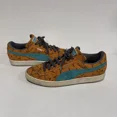 thumbnail image 1 of PU & MA Suede Classic Men Vintage Orange Blue White Sneakers, size 9.5, 1 of 5