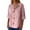 Pink, variant on MIXUE Women Blouses Summer Solid Color V Neck Button Down Short Sleeve Loose Fit Casual Classic Womens Tops Outwear,Pink,M