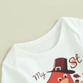 thumbnail image 4 of Okbabeha My First Thanksgiving Outfits Baby Boy Turkey Onesie Long Sleeve Romper+Turkey Pants Hat Newborn Infant Fall Clothes, 4 of 7