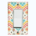 thumbnail image 1 of Metal Light Switch Plate Outlet Cover Ethnic Aztec Tribal Pattern SFR051, 1 of 13