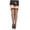 Black, variant on Women's Plus size fishnet thigh hi with lace top 4905Q-PURPLE