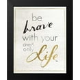 thumbnail image 2 of h.artworks 12x14 Black Modern Framed Museum Art Print Titled - Be Brave and Dream I, 2 of 5