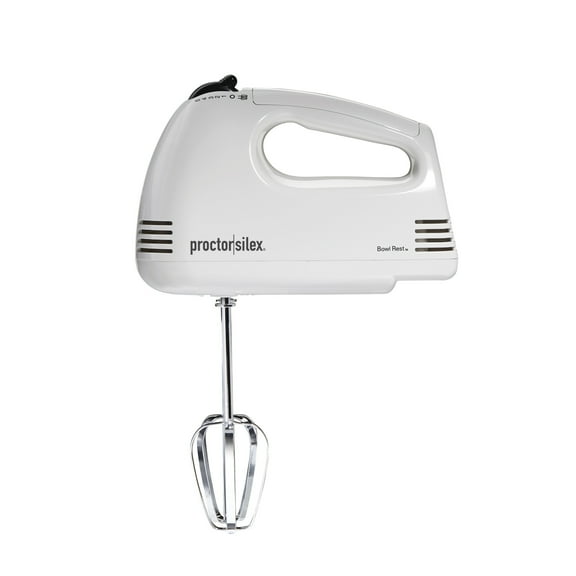 Proctor Silex 5-Speed Electric Hand Mixer with Easy Mix Technology, Mixer for Kitchen, White