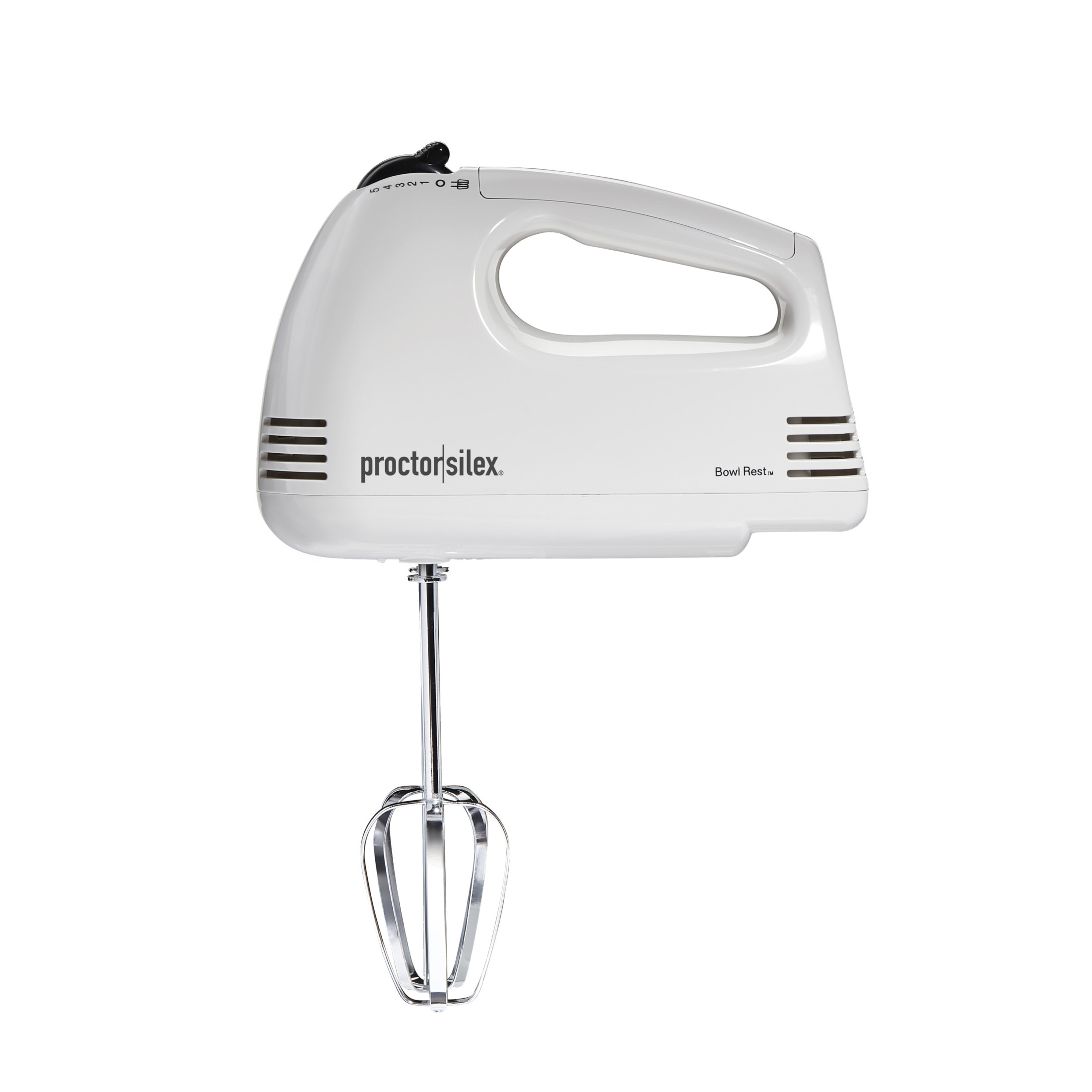 Proctor Silex 5-Speed Electric Hand Mixer, White