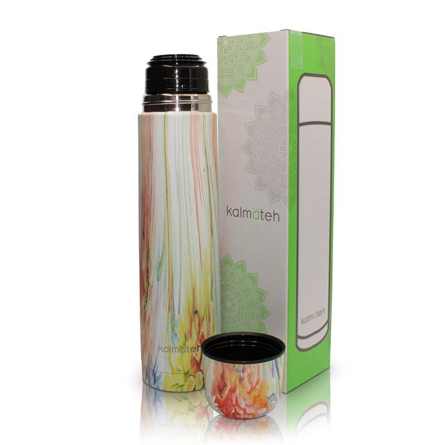 Mate Thermos Kalmateh, moderno y elegante, 1000 ml, acero inoxidable