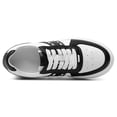 thumbnail image 3 of CMR CHAMARIPA Elevator Shoes For Women - Casual Height Increasing Sneakers Black & White Leather 3.15 Inches / 8 CM, 3 of 7