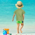 thumbnail image 4 of FORMRS Boys Rash Guard with Short Sleeves UPF 50+ Swim Shirts Sizes 3-12T, Green Martini Glass, 4 of 6