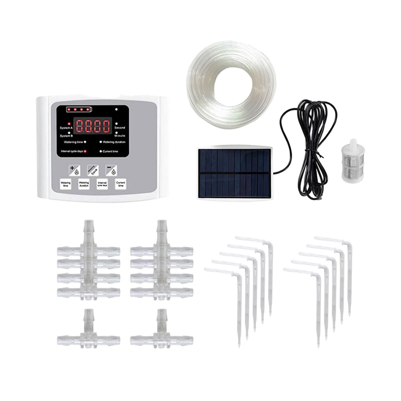 Automatic Watering System with Timer, DIY Automatic Drip Irrigation for Vacation, Potted Plant, Watering, Plants Single Pump Gray