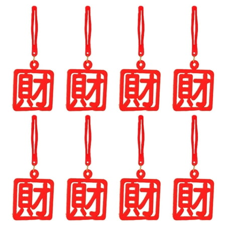 

Chinese Style Pendants 8 Pcs Red Festive Lantern Knot Art Ornament Decor