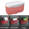 thumbnail image 3 of Billuyoard Caja de pañuelos Impermeable Portarrollos de Papel Caja de Almacenamiento para Inodoro montada en la Pared Estante Transparente para Juegos de accesorios de baño rojo, 3 of 6