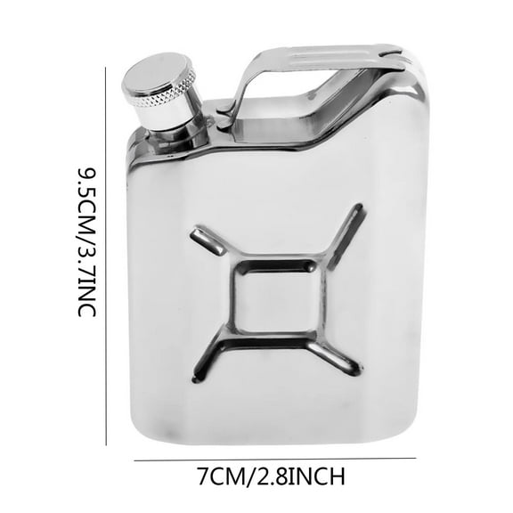 6oz Stainless Steel Camping Flask for Outdoor Adventure and Kitchen Bar Use with Large 177ml Capacity