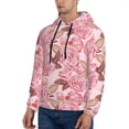 thumbnail image 3 of Lsque Rose Flowers Pattern Casual Men's Hoodie,Hooded Sweatshirt with Kangaroo Pocket,Pullover Hoodie-Small, 3 of 7