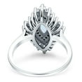 thumbnail image 3 of Art Deco MarquiseGirl's Engagement ment Ring Lab Created White Opal 925 Sterling Silver, 3 of 5