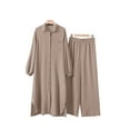 thumbnail image 3 of ZANZEA Women Fashion Muslim Sets Autumn Long Sleeve Blouse Loose Wide Leg Pants, 3 of 3