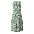 thumbnail image 6 of VBVC Women's Floral V-Neck Maxi Dress,Sleeveless Button Detail Flowy Dress For Women,Ladies Summer A-Line Beach Boho Sundress with Pockets,Army Green,S-5XL, 6 of 6