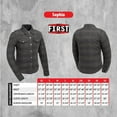 thumbnail image 3 of First Mfg Co - Sophia - Women's Motorcycle Biker Riding Flannel Shirt - Black Grey - Extra Small, 3 of 5