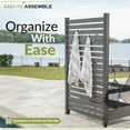 thumbnail image 2 of 6.2ft H x 4ft W x 2.5ft L Poolside Organizer and Deck Storage with Privacy Screen for Pool Toys and Pool Floats, Outdoor Storage Solution Replaces Your Deck Box or Patio Box, Zippity Oasis ZP19080, 2 of 6