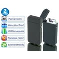 thumbnail image 7 of 2pc Tac Plasma Lighter Dual Arc Tactical Beam - USB Rechargable, Electric Windproof Splashproof Flameless Lighter, Butane Free Tactical Dual Arch - New Technology - Seen on TV - Black Matte, 7 of 7