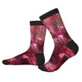 thumbnail image 2 of Vsdgher Surreal Pink Headphones Unisex Crew Socks Lightweight Breathable Ventilation Ankle Socks, Mid-calf socks for Daily, 2 of 7