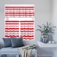 thumbnail image 6 of 3 Piece Kitchen Curtains and Valances Set Red Pink Striped Cafe Curtains 24 Inch Length Farmhouse Stripes Simple Art Valance & Tier Curtain for Living Room Bedroom Small Window 54"x18"+27"x24"*2, 6 of 6