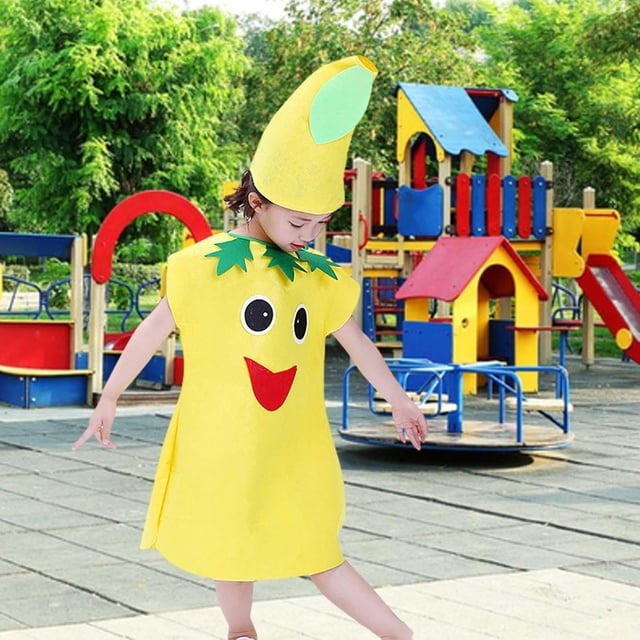 Disfraz de Fruta para Niños, Disfraz de Cosplay con Dibujos Animados, Novedad, Cómodo Y Portátil, Disfraz para Niños, Vestido Elegante para Fiesta de Calabaza