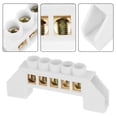 thumbnail image 2 of 10 conectores de bloque de terminales de latón con tornillo para distribución eléctrica con diseño de puente de 5 orificios, 2 of 12