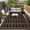 Black+Brown, variant on Kicctian Outdoor Rug Waterproof 8x10ft, Large Reversible Plastic Straw Rug, 2-Sided Floor Mat for Camping, RV, Patio, Backyard, Deck or Picnic, Black & White
