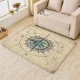 thumbnail image 2 of 4x5 Nautical Rugs for Bedroom Living Room, Retro Area Rug for Home Decor, Soft Machine Washable Non Slip Low Pile Indoor Carpet DTSX1054, 2 of 7