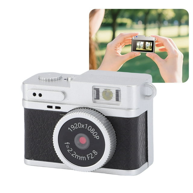 Mini Cámara De Llavero, 1080p FHD Mini Cámara Digital Retro, Pequeñas Cámaras Pequeñas Portátiles Cámaras Compactas Vintage Compactas, Grabadora De Video De Bolsillo Para