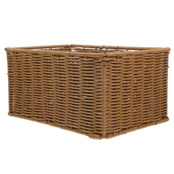 PAMINGONO Rattan Basket for Fruit Holding in Kitchen Pantry 1Set 11.8x7.9x5.9in