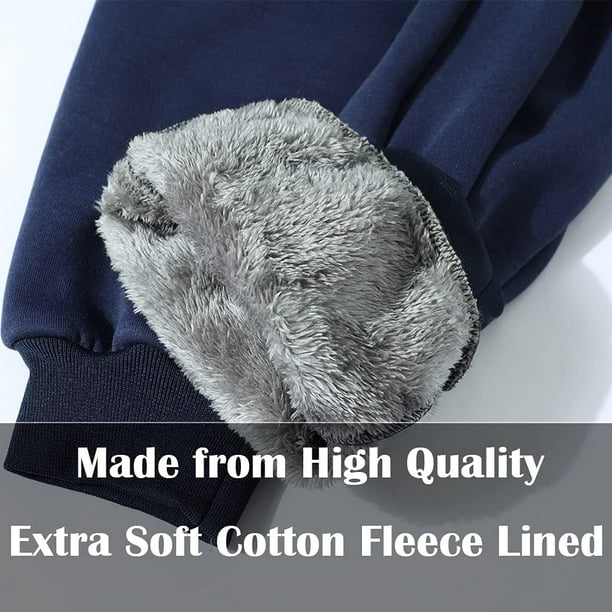 Men s Winter Fleece Joggers Pants Sherpa Lined Sweatpants Warm Thick Track Pants Walmart Business Supplies