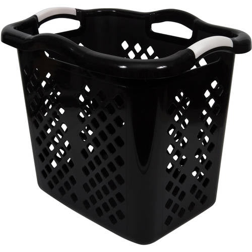 New Home Logic 2-Bushel Lamper Storage Laundry Basket Black Free Shipping 