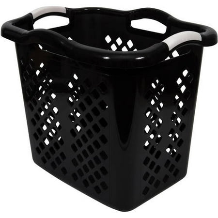 Home Logic Best Lamper Laundry Basket 2 Bushel, Black/Silver