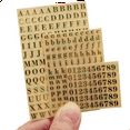 thumbnail image 3 of 12 Sheets Small 0.18 Inch Alphabet Number Stickers Glitter Alloy Self Adhesive Letters Stickers Gold/Silver (4.5mm), 3 of 5