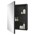 thumbnail image 7 of Fundin Black Aluminum Bathroom Cabinet with Mirror 19.8 x 26 inches,Recessed or Surface Mount with Adjustable Shelves, 7 of 7