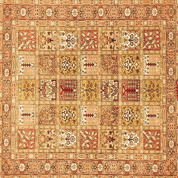 Ahgly Company Indoor Square Persian Orange Traditional Area Rugs, 3' Square