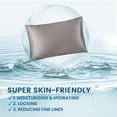 thumbnail image 5 of THXSILK Hyaluronic Acid(HA) Silk Pillowcase for Hair and Skin, 22 Momme Mulberry Silk Pillowcase with Hidden Zipper, Both Side 100% Pure 6A+ Mulberry Silk, King Size(20"X36"), Gray, 5 of 8