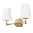 thumbnail image 2 of Hunter - Nolita 2-light Alturas Gold, Medium Size Vanity Light, Dimmable, Modern Style, for Bedrooms, Dining, Living Rooms - 19880, 2 of 6