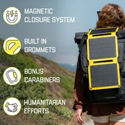 SunJack 15W Portable Solar Panel Charger Kit - USB-A & USB-C for Power Banks, Phones, for Outdoor Activity