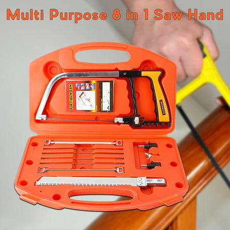 Multi Purpose 8 in 1 Universal Hand Saws DIY Tools Kit Steel Glass Wood Working Cutting with Extra 5 Metal Saw