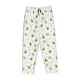 thumbnail image 4 of Naloa Bee Print Women’s Ultra-Soft Comfy Pajama Lounge Pants with Pockets & Drawstring, 4 of 8