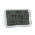 thumbnail image 1 of Tuya WiFi 2.4GHz 4 in 1 LCD Illumination Clock Smart Temperature Humidity Sensor Ndcxsfigh Para estrenar, 1 of 7