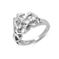 thumbnail image 2 of 925 Sterling Silver Oxidized Platinum Plated Horses Women Valentines Day Gifts Ring, 2 of 4