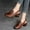 Brown, variant on AXXD Brown Sandals for Women New Summer Retro Thick Heel Shoes Comfortable Outwear Open Toe Sandals