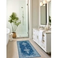 thumbnail image 5 of Unique Loom Bromley Collection Area Rug - Midnight (2' x 8' 8" Runner Navy Blue/Ivory), 5 of 6