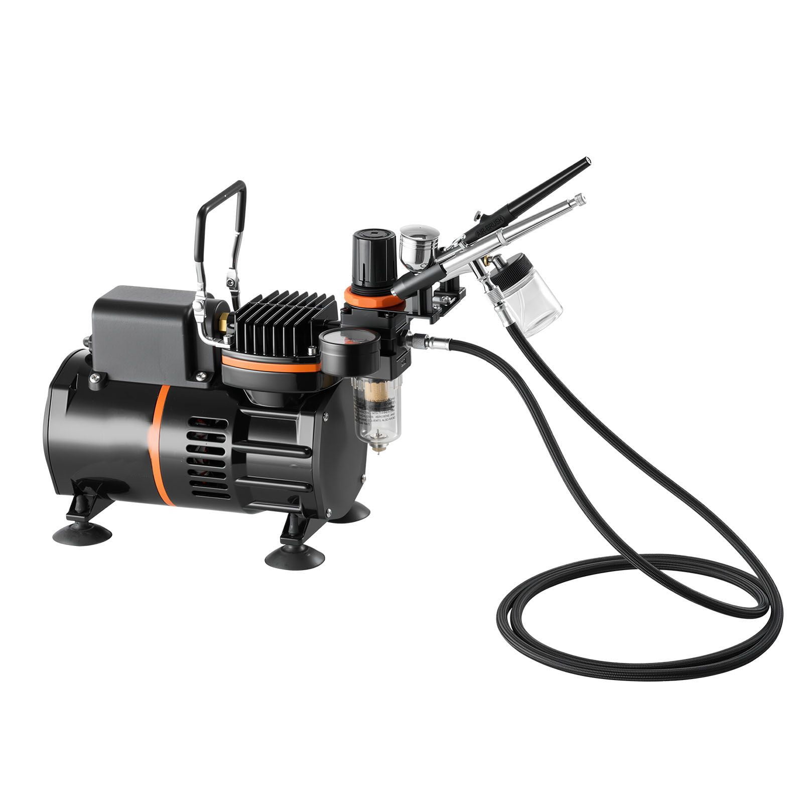 Professional Airbrush Kit with Compressor,3 Dual-Action Airbrushes,Acrylic Paint&Accessories for Cake Decorating,Nail Art,Model Painting