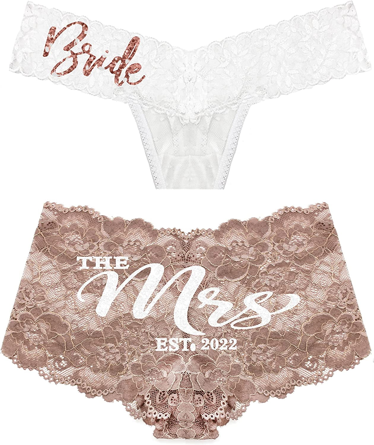 Bride Mrs Panties Bachelorette Party Mrs 2022 Panty for Women Lingerie Gifts for Honeymoon
