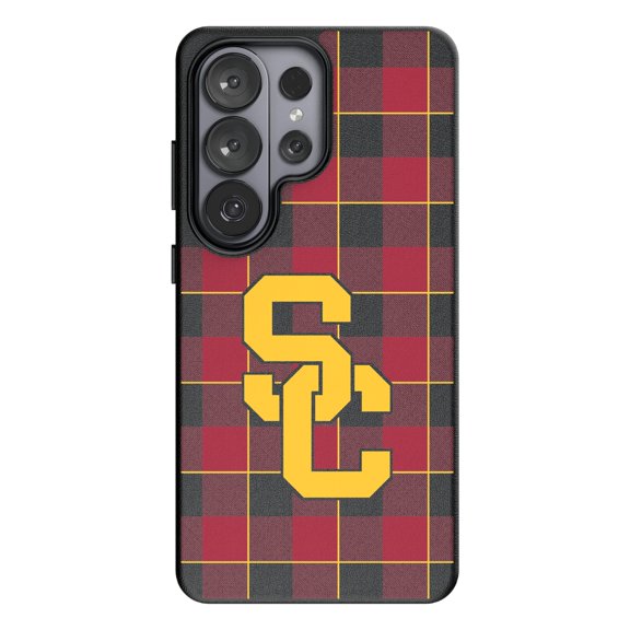 Keyscaper USC Trojans Plaid Galaxy Magnetic Bump Case