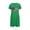 Green, variant on WREESH Comfort Nightwear Women's Short T-Shirt Dress 4th of July Theme Short Sleeves T-Shirt Dresses Black
